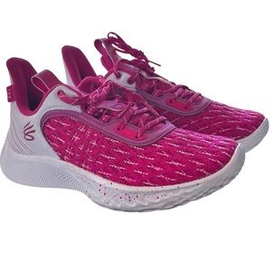 Under Armour Curry Flow 9 Team White Tropic Pink Sneakers Women’s Size 8.5